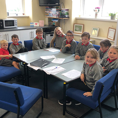 Aelodau Cyngor Eco 2025-26 Ysgol Pentreuchaf